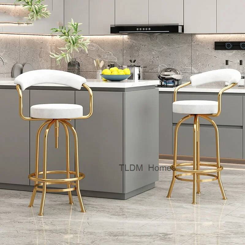 Commercial Kitchen Design - Banqueta de Cozinha Estilo Meia-Idade, Ajustável,
