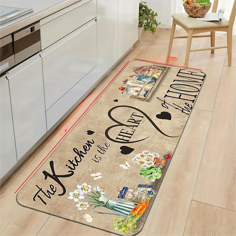 Commercial Kitchen Quotes - Cozinha coração tapete casa citação padrão