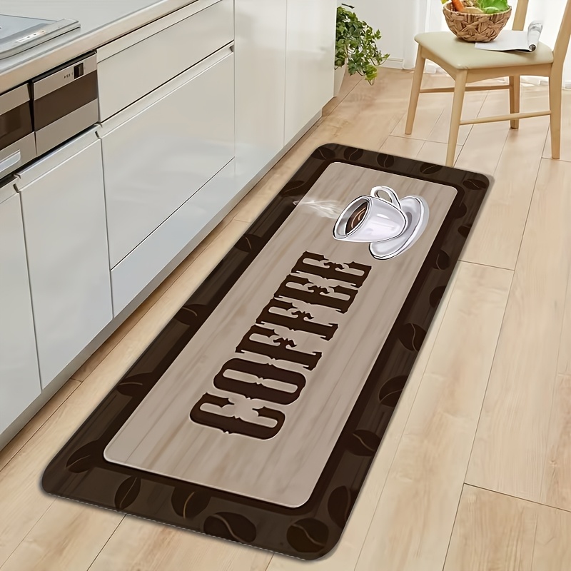 Commercial Kitchen Quotes - Tapete Decorativo Antiderrapante para Cozinha com