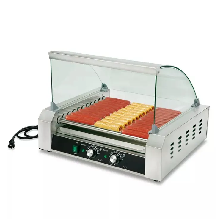 Hot Dog Roller Grill - Cão-quente 11 rolo 27 cães grill