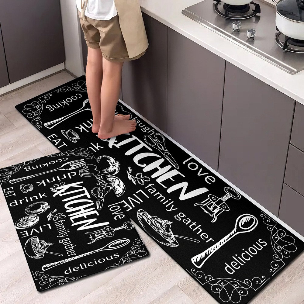 Commercial Kitchen Quotes - 2pc cozinha vida citação tapete desenhado