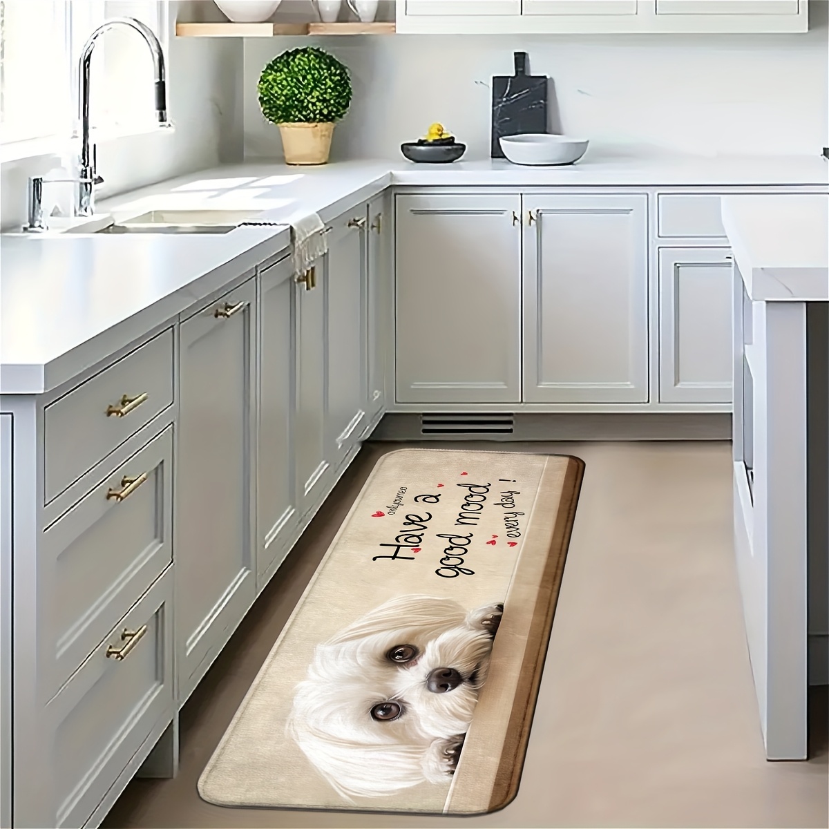 Commercial Kitchen Quotes - Tapete de Cozinha Longo com Estampa