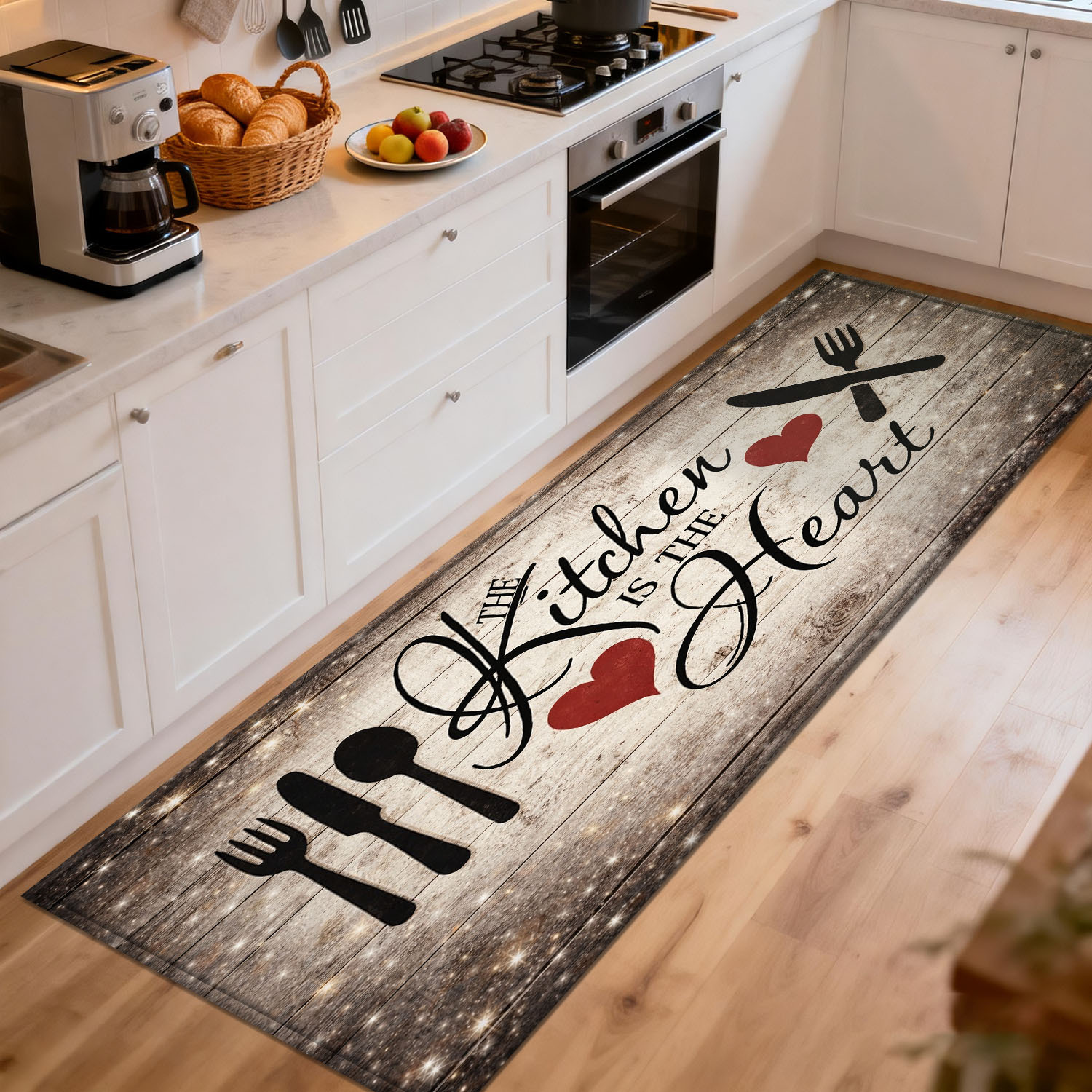 Commercial Kitchen Quotes - Tapete Rústico de Madeira para Cozinha