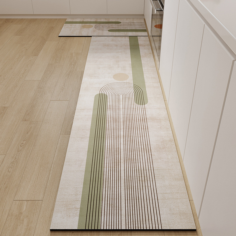Kitchen Flooring Commercial - Tapete minimalista geométrico de terra diatomácea