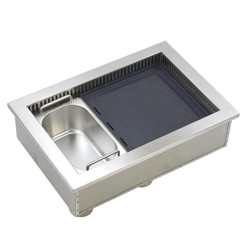 Teppanyaki Grill Table - Churrasqueira Elétrica Teppanyaki Coreana e Mesa