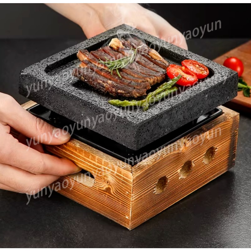 Chapa de Pedra Vulcânica com R - Teppanyaki Grill Table avaliação e preço