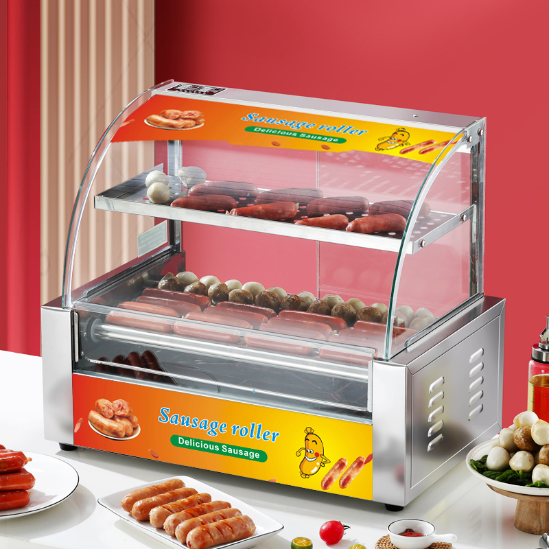 Grelha elétrica de aço inoxidá - Hot Dog Roller Grill avaliação e preço