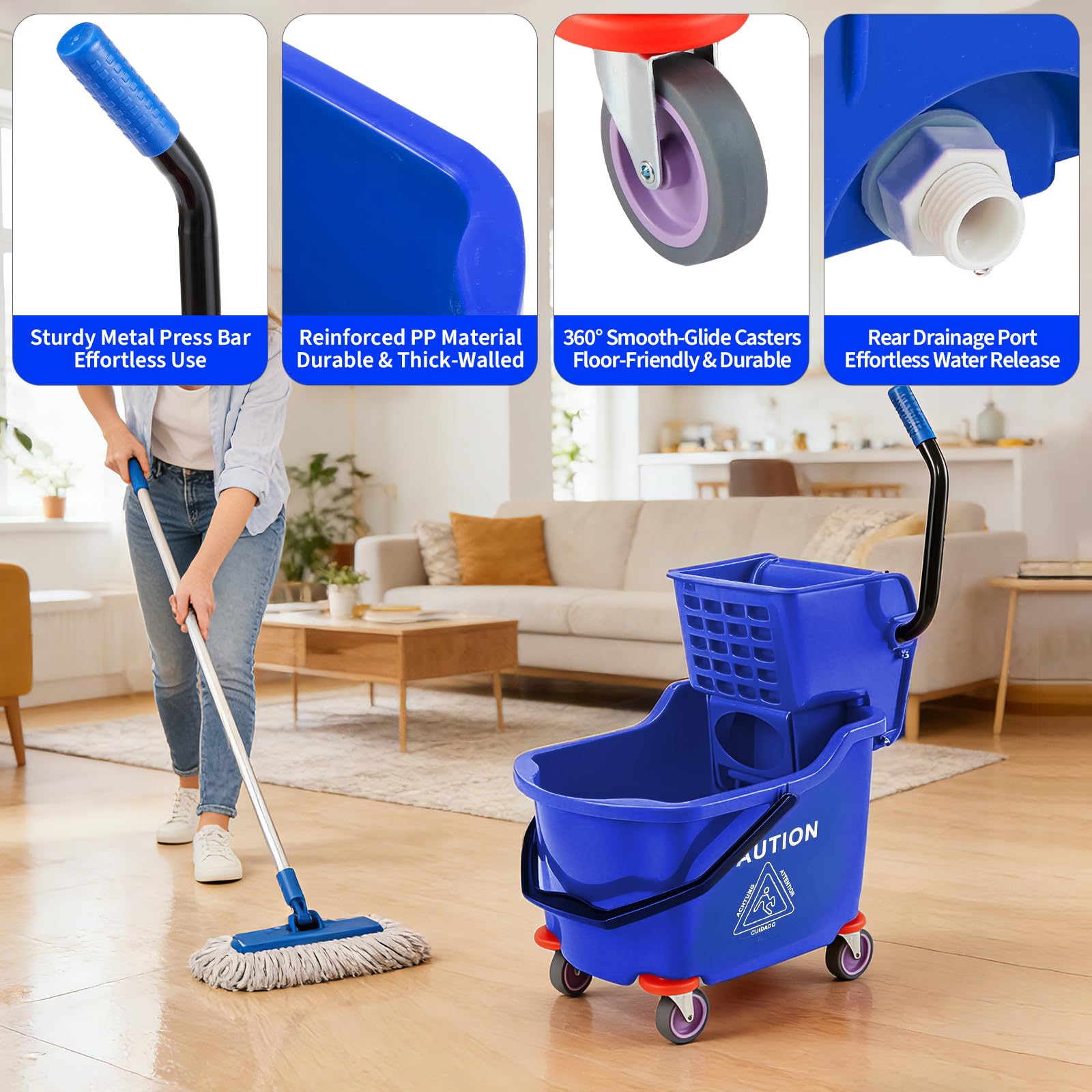 Balde de Limpeza Comercial com - Kitchen Flooring Commercial avaliação e preço
