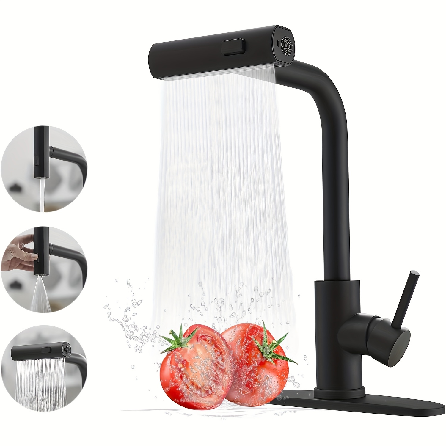 1 pc torneira de cozinha preta - Commercial Kitchen Units avaliação e preço
