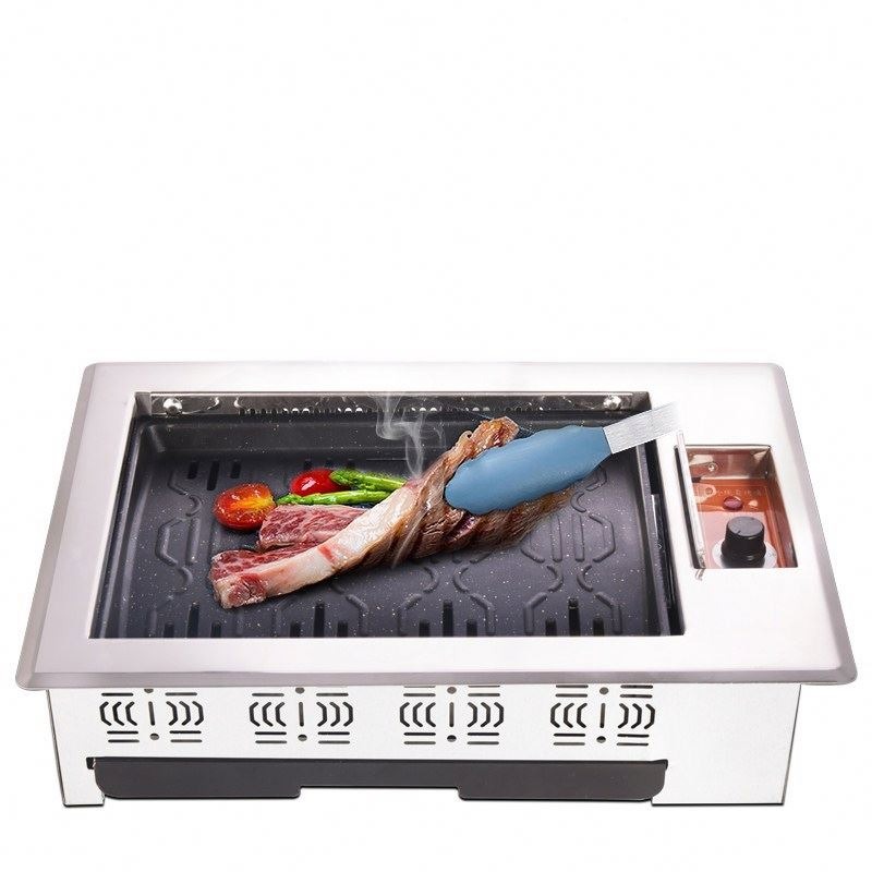 Mesa de grelha de churrasco co - Teppanyaki Grill Table avaliação e preço